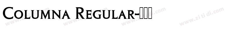 Columna Regular字体转换